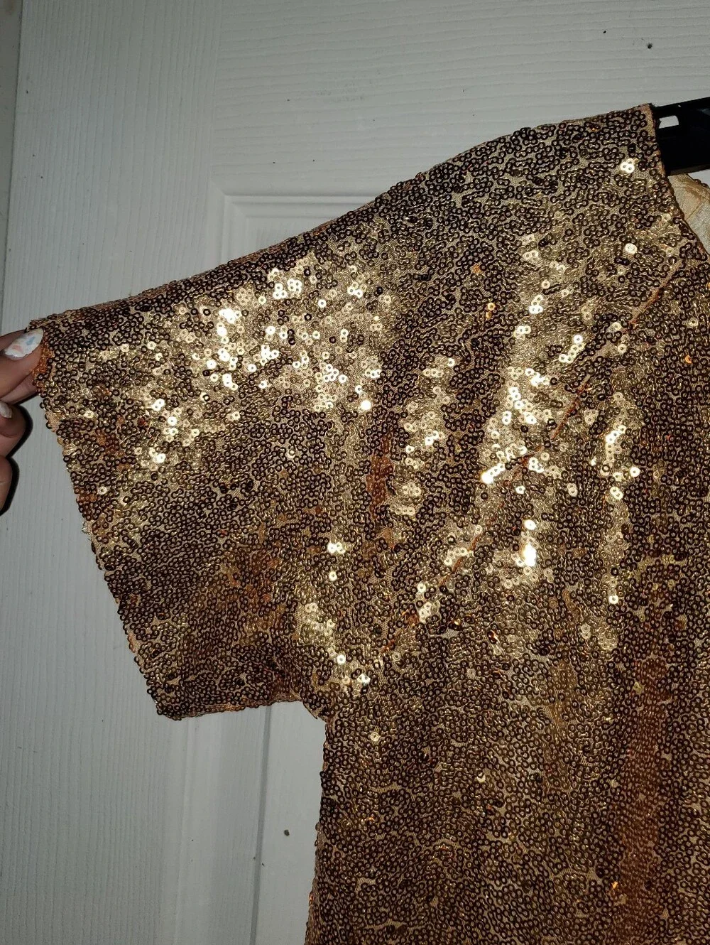 Crewcuts for J. Crew Gold Sequin Short Sleeve Dress